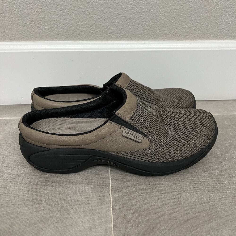 Merrell Encore Bypass Mens 11 Gray Gunsmoke Slip On Shoes Clogs Mesh Shoes
